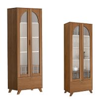 Cristaleira com Vidro 3 Portas e Garrafeiro Murano Artely - 5