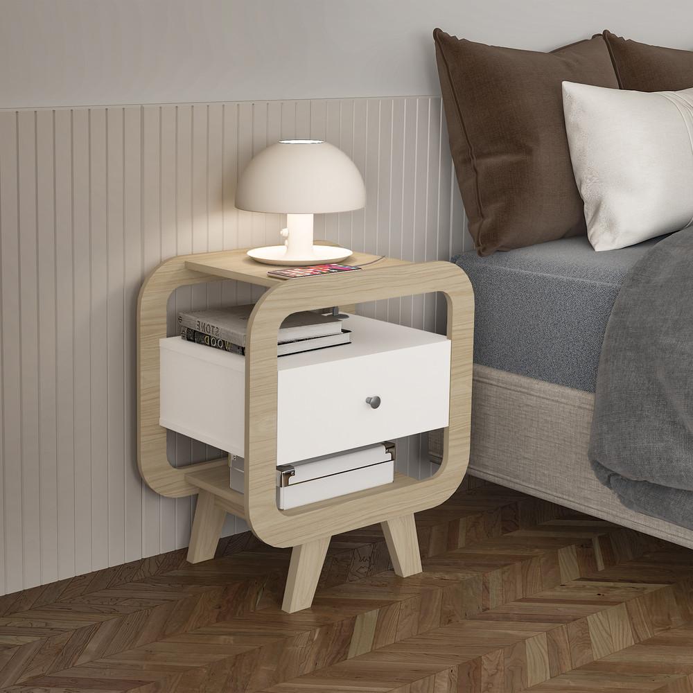 Mesa de Apoio 1 Gaveta com USB Théo Artely - 7