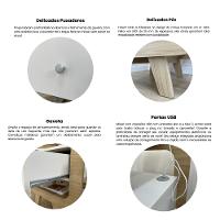 Mesa de Apoio 1 Gaveta com USB Théo Artely - 5