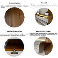 Painel Ripado para TV até 65 Polegadas 1 Porta com LED Matisse Artely - 6