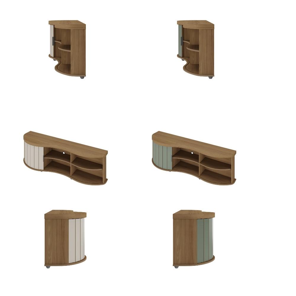 Rack Ripado Flex para TV até 75 Polegadas 1 Porta de Correr com Pés Magnum Artely - 3