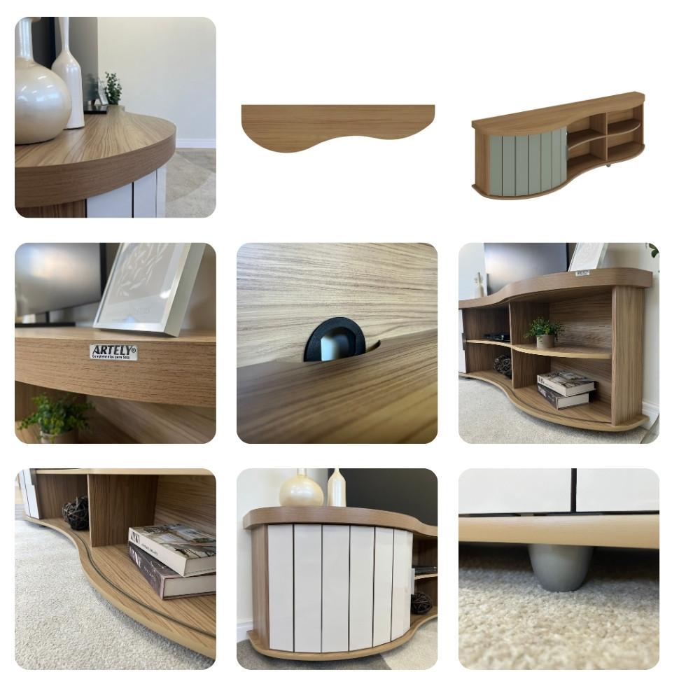 Rack Ripado Flex para TV até 75 Polegadas 1 Porta de Correr com Pés Magnum Artely - 8