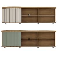 Rack Ripado Flex para TV até 75 Polegadas 1 Porta de Correr com Pés Magnum Artely - 2