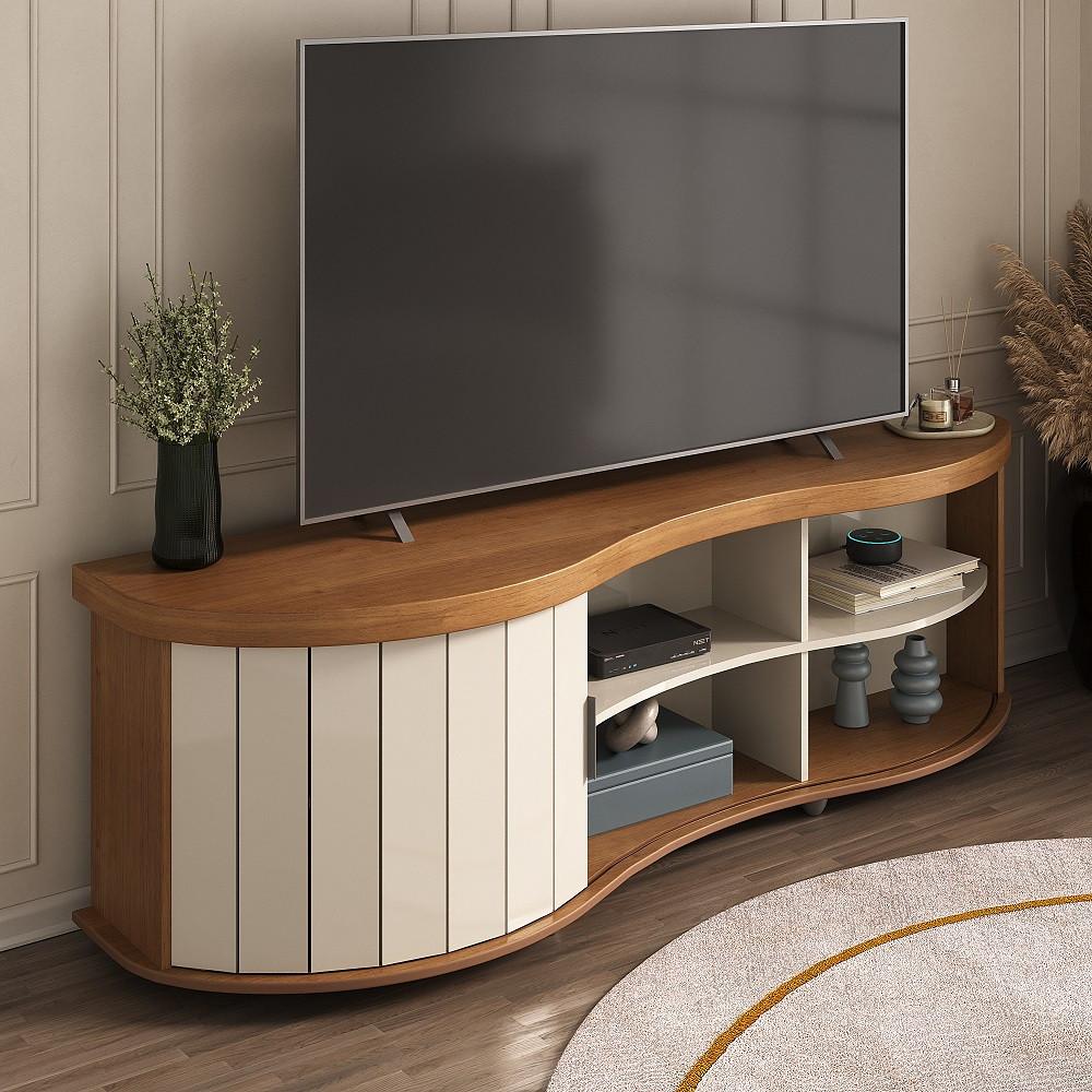 Rack Ripado Flex para TV até 75 Polegadas 1 Porta de Correr com Pés Magnum Artely - 1