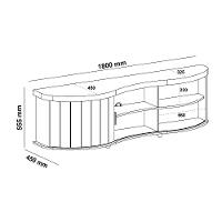 Rack Ripado Flex para TV até 75 Polegadas 1 Porta de Correr com Pés Magnum Artely