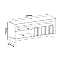 Rack Ripado para TV até 65 Polegadas 1 Porta City Artely