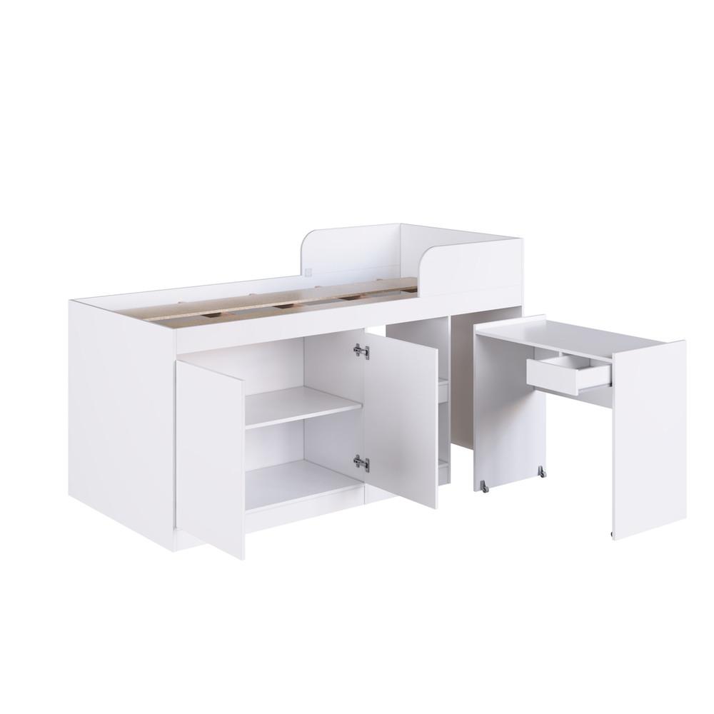 Cama Infantil Alta Multifuncional com Escrivaninha 2 Porta 1 Gaveta Jamaica Art in Móveis - 3