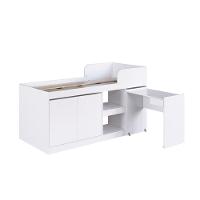 Cama Infantil Alta Multifuncional com Escrivaninha 2 Porta 1 Gaveta Jamaica Art in Móveis - 5