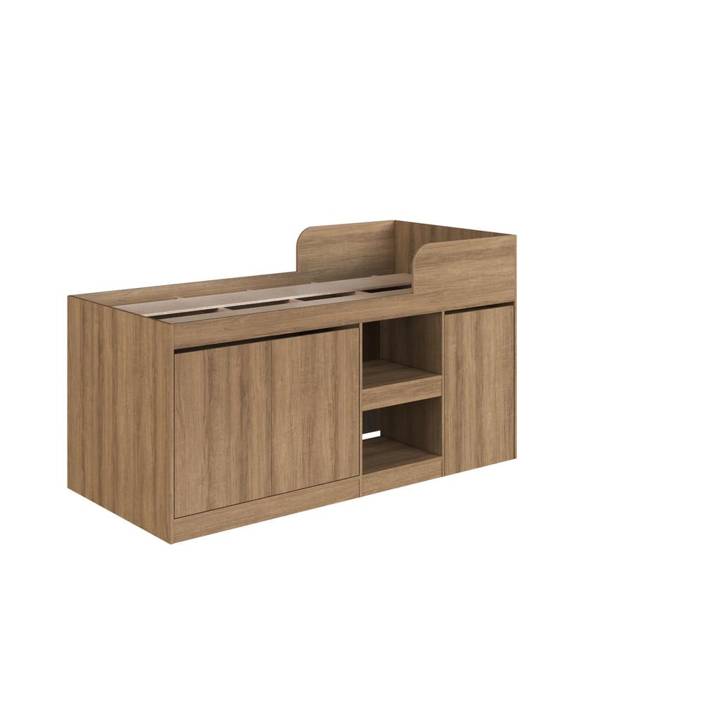 Cama Infantil Alta Multifuncional com Escrivaninha 2 Porta 1 Gaveta Jamaica Art in Móveis - 2