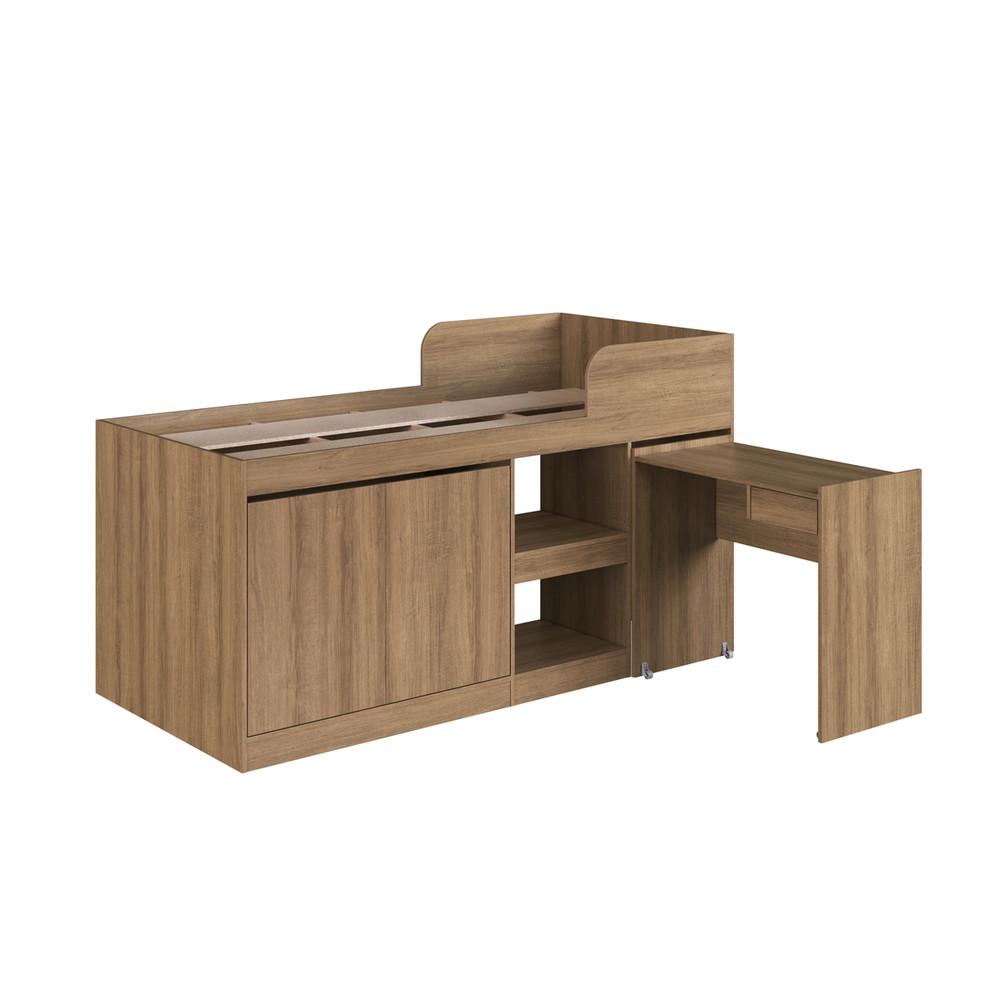 Cama Infantil Alta Multifuncional com Escrivaninha 2 Porta 1 Gaveta Jamaica Art in Móveis - 6