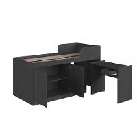 Cama Infantil Alta Multifuncional com Escrivaninha 2 Porta 1 Gaveta Jamaica Art in Móveis - 3