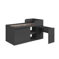 Cama Infantil Alta Multifuncional com Escrivaninha 2 Porta 1 Gaveta Jamaica Art in Móveis - 5