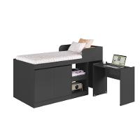 Cama Infantil Alta Multifuncional com Escrivaninha 2 Porta 1 Gaveta Jamaica Art in Móveis - 6