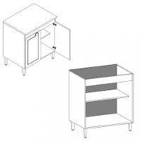 Balcão para Cooktop 5 Bocas 2 Portas Viena Atualle - 3