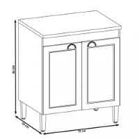 Balcão para Cooktop 5 Bocas 2 Portas Viena Atualle - 4