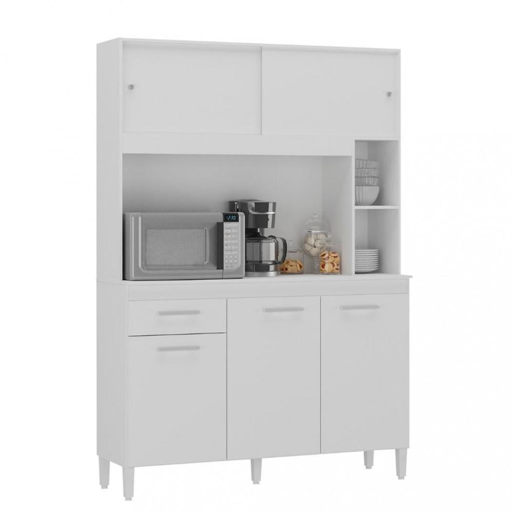 Cozinha Compacta 5 Portas 1 Gaveta com Tampo Ceara Atualle - 2
