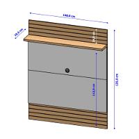 Painel Frisado para TV Até 42 Polegadas Guaratuba Bechara - 4