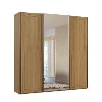 Guarda Roupa Casal com Espelho 3 Portas de Correr em MDF Style Belmax - 2