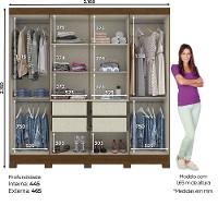 Guarda Roupa Casal 8 Portas 4 Gavetas B51 Briz - 4