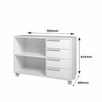 Rack para TV até 40 Polegadas 3 Gavetas com Rodízio BSE01 BRV Móveis - 4