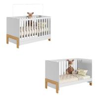 Quarto de Bebê Completo Berço mini cama Guarda-Roupa Cômoda Fantasia Qmovi e Colchão Gazin - 2