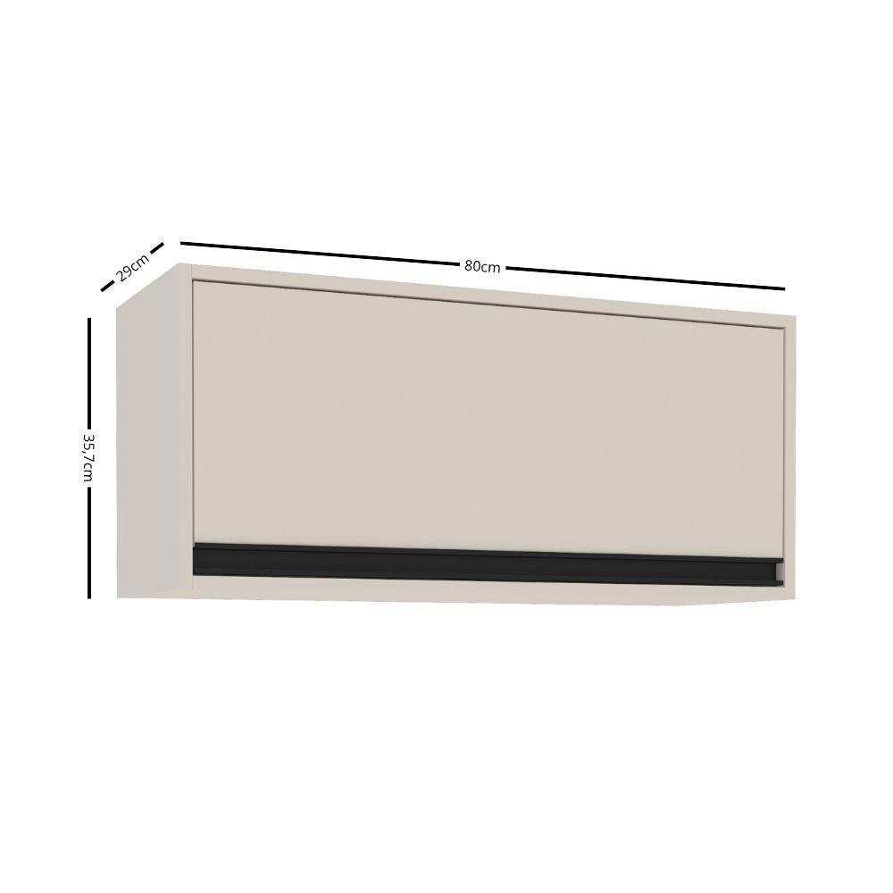 Armário Aéreo 1 Porta 80cm Koya Politorno Móveis - 3