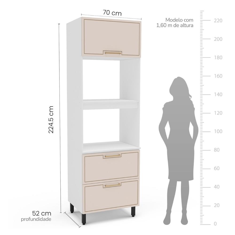 Paneleiro Torre Quente 2 Portas 1 Gaveta Amara Politorno - 3