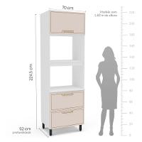 Paneleiro Torre Quente 2 Portas 1 Gaveta Amara Politorno - 3