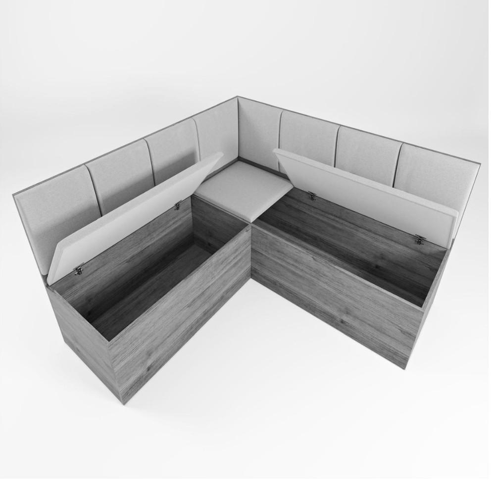 Canto Alemão com Baú Syrah com 2 Cadeiras Milão Viero - 3