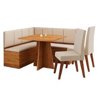 Canto Alemão com Baú Syrah com 2 Cadeiras Milão Viero - 2