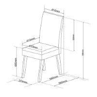 Canto Alemão com Baú Syrah com 2 Cadeiras Milão Viero