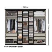 Guarda Roupa Casal Selecto Plus Glass 7 Portas com Espelho THB - 4