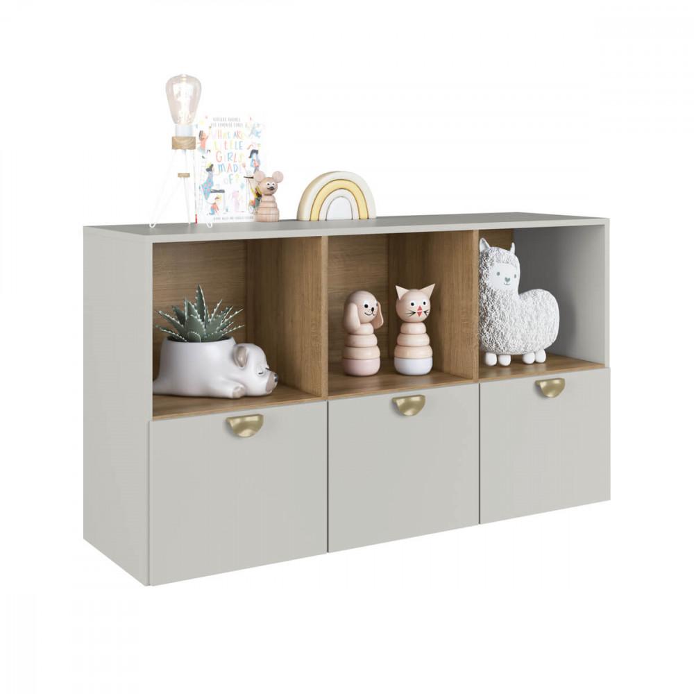 Quarto Infantil Cama Solteiro Montessoriana Led Cômoda e Guarda Roupas CJ078 Lille - 7