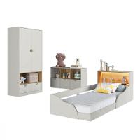 Quarto Infantil Cama Solteiro Montessoriana Led Cômoda e Guarda Roupas CJ078 Lille - 2
