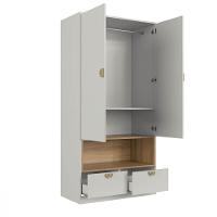 Quarto Infantil Cama Solteiro Montessoriana Led Cômoda Guarda roupa CJ076 Lille Art In Móveis