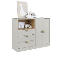 Quarto Infantil Cama Solteiro Montessoriana Led Cômoda Guarda roupa CJ076 Lille Art In Móveis - 7