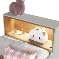 Quarto Infantil Cama Solteiro Montessoriana Led Cômoda Guarda roupa CJ076 Lille Art In Móveis - 10
