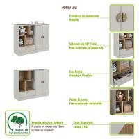 Quarto Infantil Cama Solteiro Montessoriana Led e Cômoda 1 Gaveta Lille - 5