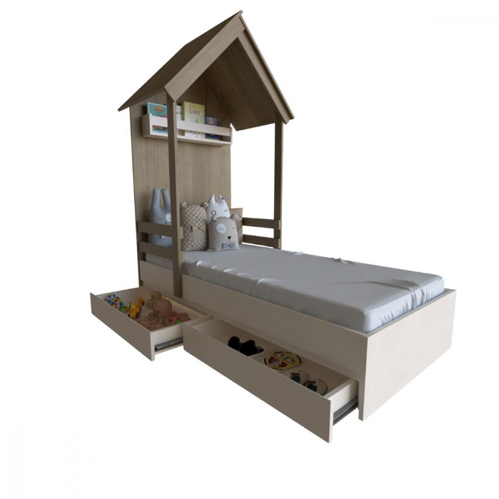 Cama Infantil com 2 Gavetas Mel Bramov - 3
