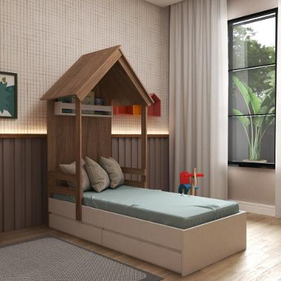 Cama Infantil com 2 Gavetas Mel Bramov