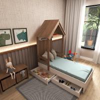 Cama Infantil com 2 Gavetas Mel Bramov - 6