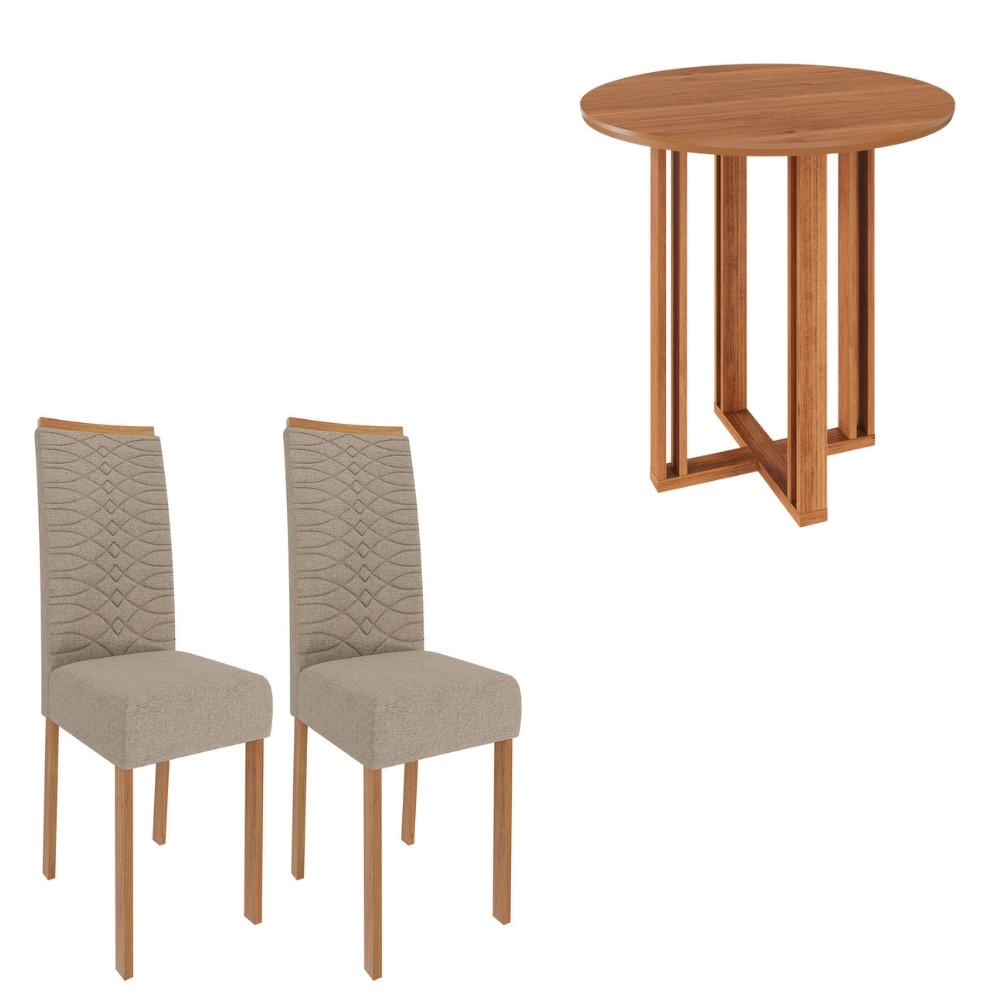 Conjunto Sala de Jantar Mesa Flora 4 Cadeiras Em MDF Clarice Cimol - 5