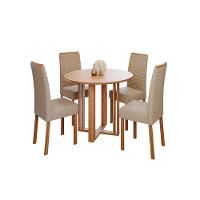 Conjunto Sala de Jantar Mesa Flora 4 Cadeiras Em MDF Clarice Cimol - 2