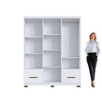 Guarda Roupa Casal 6 Portas 2 Gavetas com Pés Manaus Faimec - 3