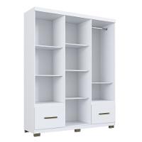 Guarda Roupa Casal 6 Portas 2 Gavetas com Pés Manaus Faimec - 5