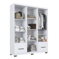 Guarda Roupa Casal 6 Portas 2 Gavetas com Pés Manaus Faimec - 6