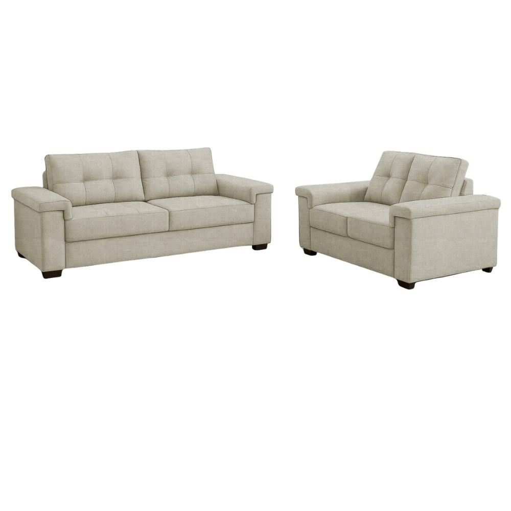 Conjunto Sofá 3 e 2 Lugares Linho Palazio Ferguile - 2