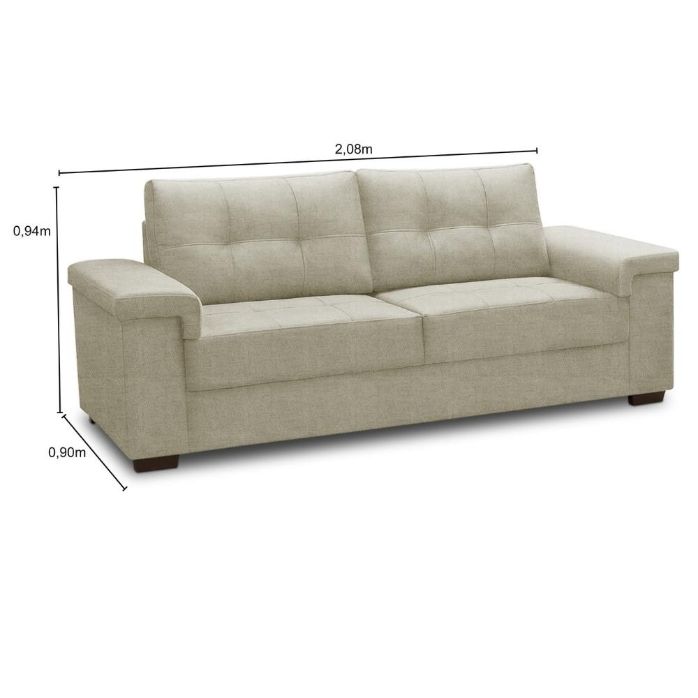 Conjunto Sofá 3 e 2 Lugares Linho Palazio Ferguile - 3