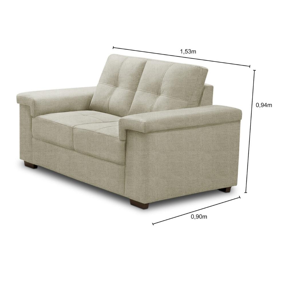 Conjunto Sofá 3 e 2 Lugares Linho Palazio Ferguile - 4