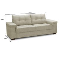 Conjunto Sofá 3 e 2 Lugares Linho Palazio Ferguile - 3